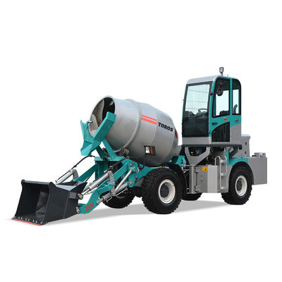 Blue 4*2 PLC Control Concrete Mixer Truck 0-14r/Min For Medium Sized Projects
