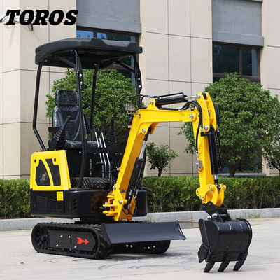 19KW トロス ミニ掘削機 水力 1.5 トン ミニ掘削機 家庭用