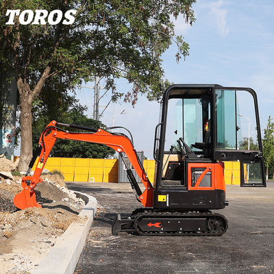 19KW トロス ミニ掘削機 水力 1.5 トン ミニ掘削機 家庭用
