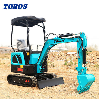 19KW トロス ミニ掘削機 水力 1.5 トン ミニ掘削機 家庭用