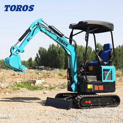 19KW トロス ミニ掘削機 水力 1.5 トン ミニ掘削機 家庭用