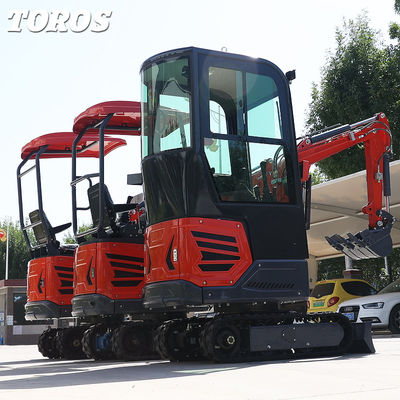 小さいスペース ゴム製 トラック小型掘削機の庭の小型坑夫1.2Ton