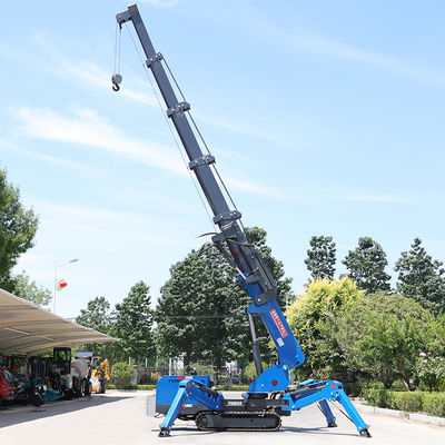 商業用ブルー 小型 クローラー スパイダークレーン 8000KG 操作が簡単