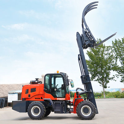 閉ざされたディーゼル 4wd 荒地フォークリフト 重用電源