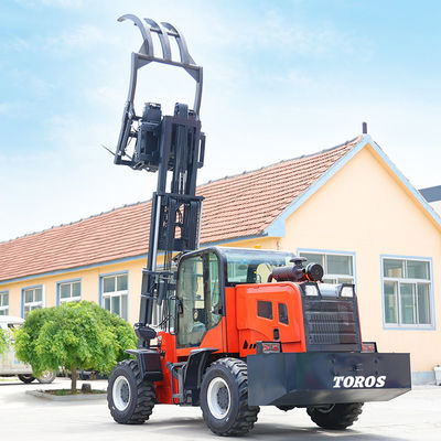 建設現場のための4ホイールオフロードフォークリフト 5000LBS