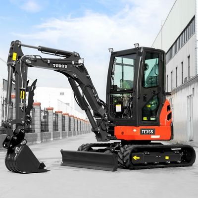 3.5トンのミニ水力掘削機 最大掘削半径4845mm 最大掘削深さ2880mm