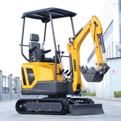 信頼性の高いクローラーミニ掘削機 1600kg 作業重量 30° 登り能力
