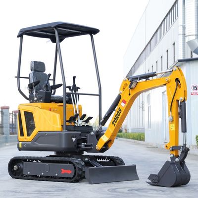 信頼性の高いミニトラック掘削機 920mm トラックセンター距離 10rpm スウィイング速度